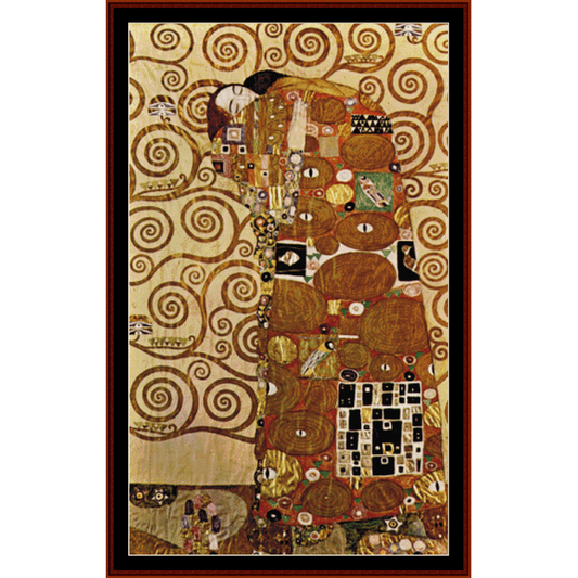 Fulfillment - Gustav Klimt pdf cross stitch pattern