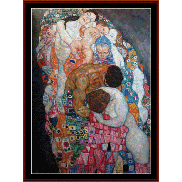 Life and Death, 1916 - Gustav Klimt cross stitch pattern