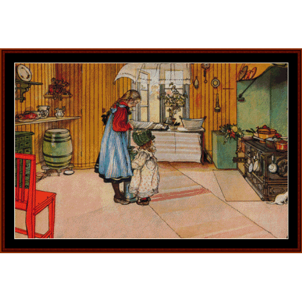 The Kitchen - Carl Larsson cross stitch pattern