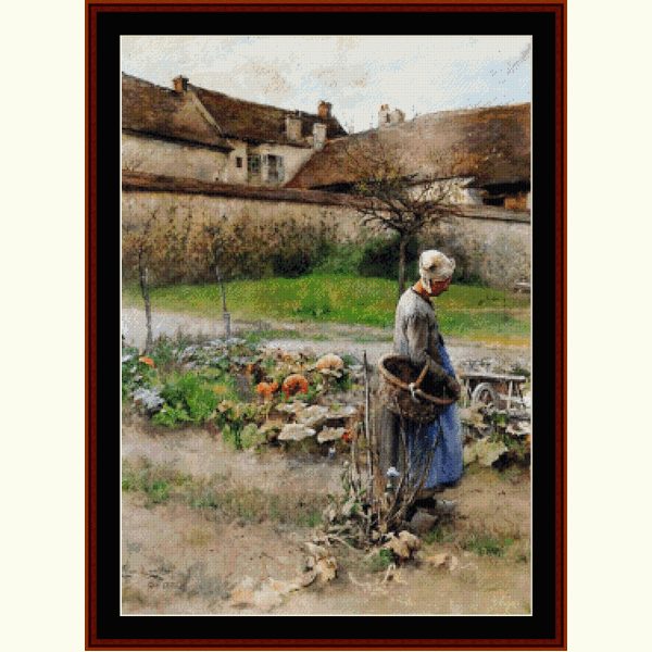 The Pumpkins - Carl Larsson cross stitch pattern