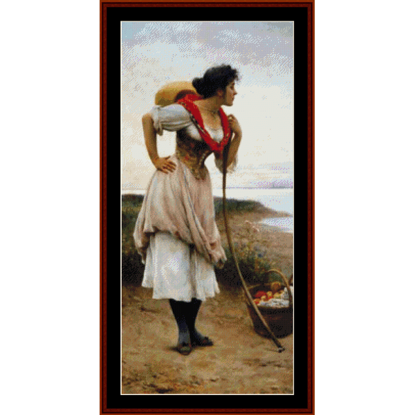 Fruit Vendor - Sir Lawrence Alma Tadema pdf cross stitch pattern
