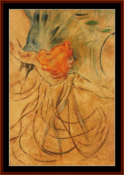 Loie Fuller - Toulouse Lautrec pdf cross stitch pattern