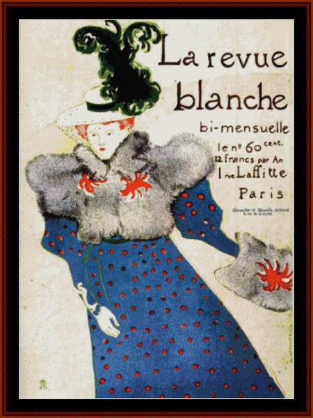 La Revue Blanche - Toulouse Lautrec pdf cross stitch pattern
