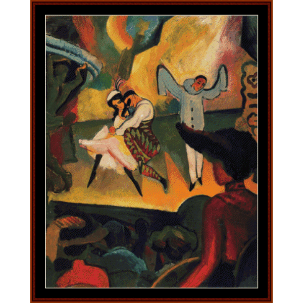 Russisches Ballett - August Macke cross stitch pattern