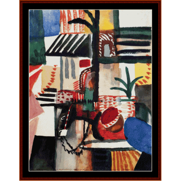 Man with Donkey - August Macke pdf cross stitch pattern