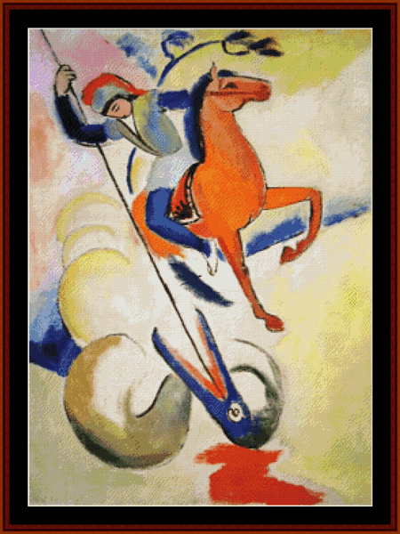St. George - August Macke cross stitch pattern