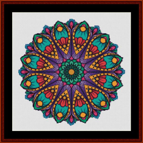 Mandala 100 pdf cross stitch pattern