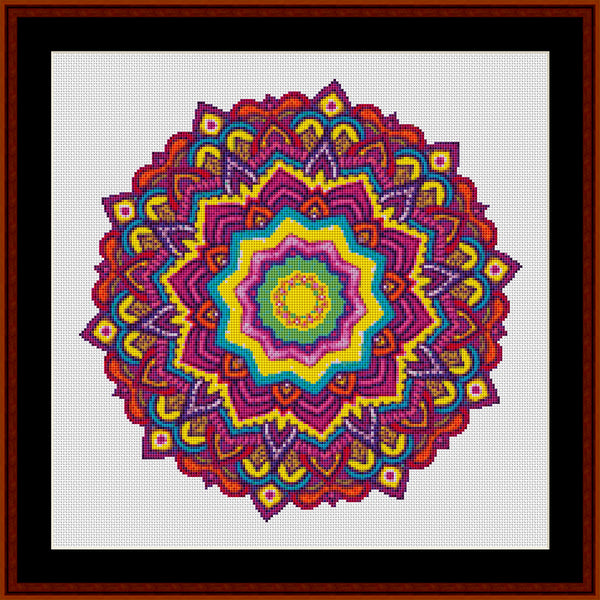 Mandala 104 - Small pdf cross stitch pattern