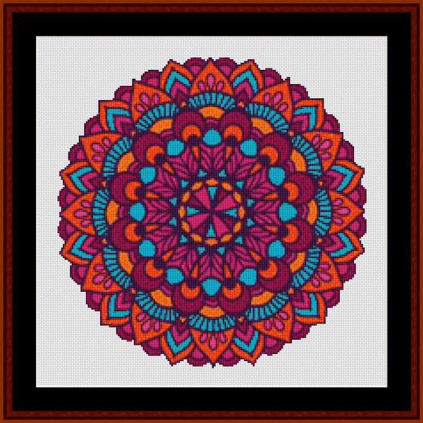 Mandala 124 - Small pdf cross stitch pattern