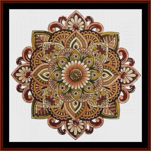 Mandala 17 pdf cross stitch pattern