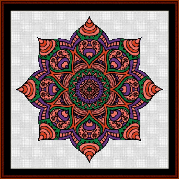 Mandala 18 - Large pdf cross stitch pattern