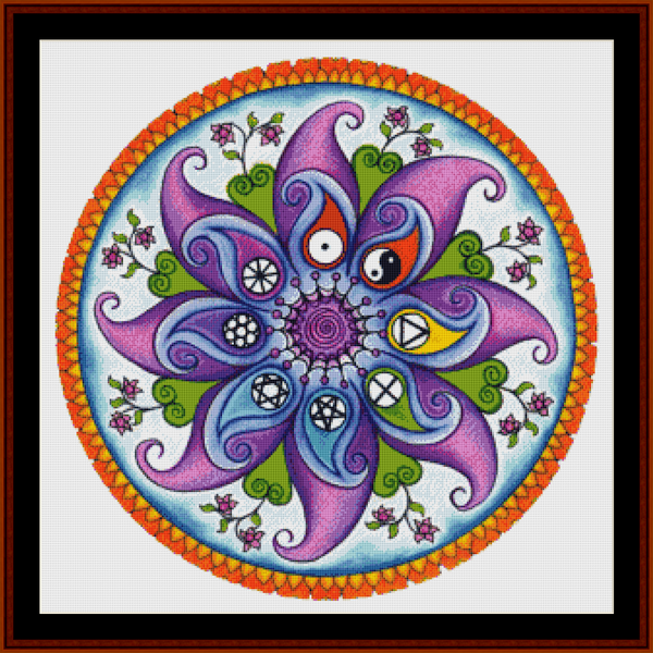 Mandala 28 large pdf cross stitch pattern