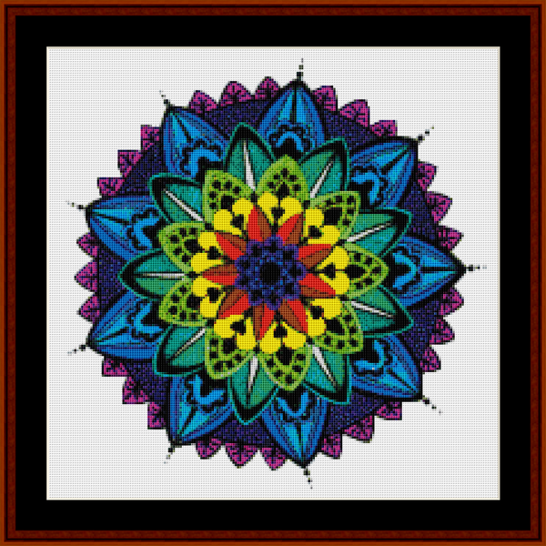 Mandala 34 - Large pdf cross stitch pattern