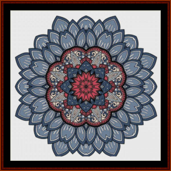 Mandala 46 large pdf cross stitch pattern