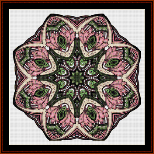 Mandala 49 large pdf cross stitch pattern