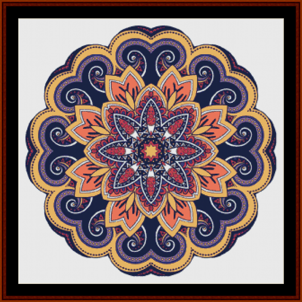 Mandala 50 - Large pdf cross stitch pattern