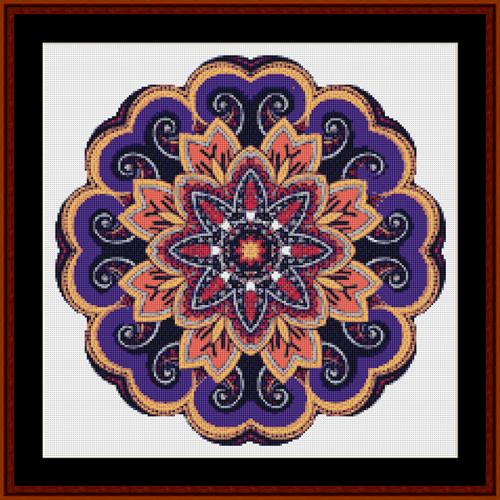 Mandala 50 - Small pdf cross stitch pattern