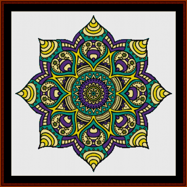 Mandala 62 - Large pdf cross stitch pattern