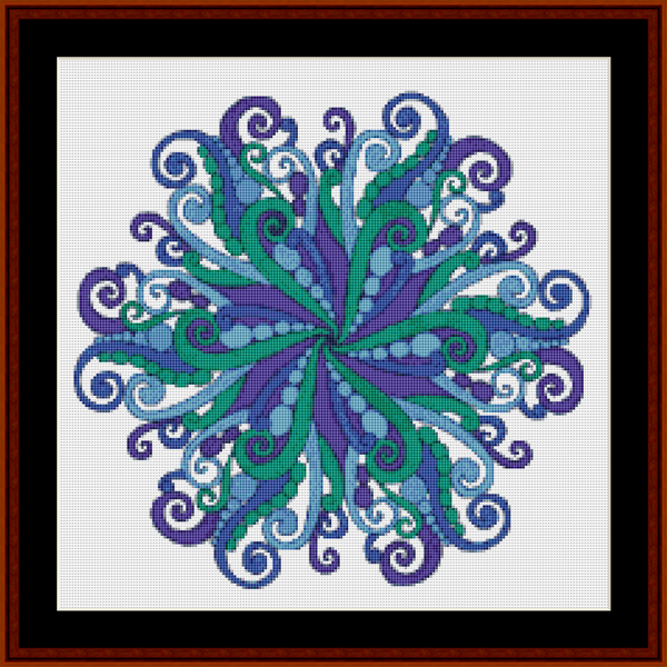 Mandala 63 - Small pdf cross stitch pattern