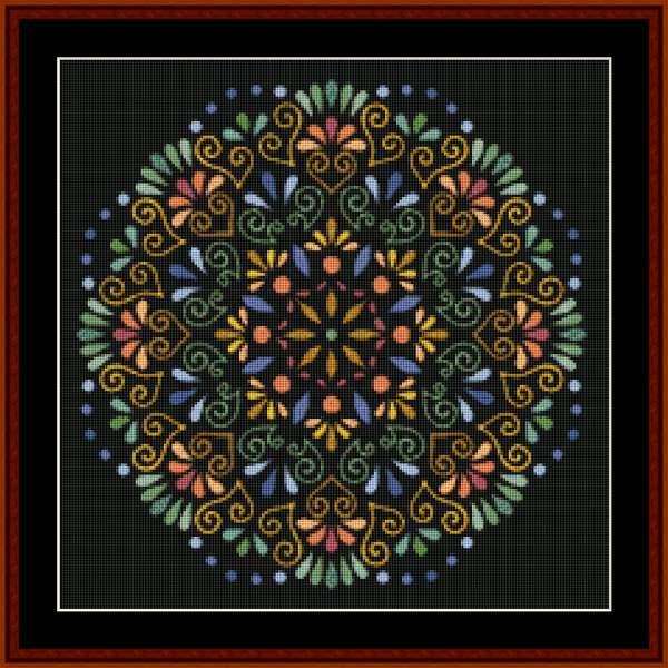 Mandala 68 pdf cross stitch pattern