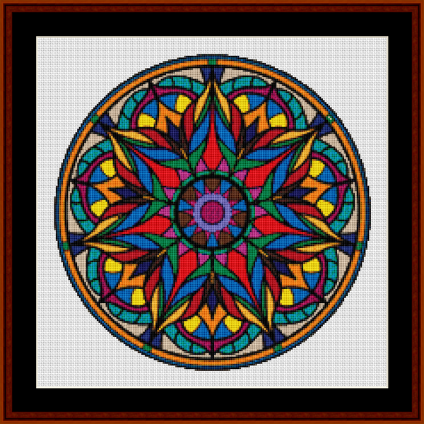 Mandala 96 - Small pdf cross stitch pattern