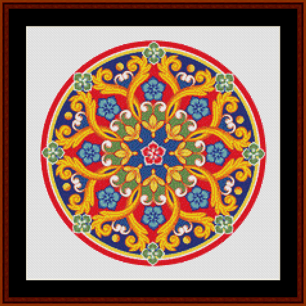 Mandala 98 pdf cross stitch pattern
