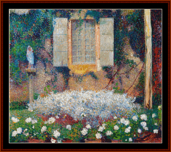 View from the Garden - Henri Martin pdf cross stitch pattern