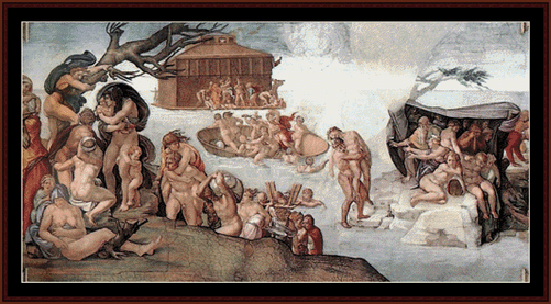 The Flood - Michelangelo cross stitch pattern