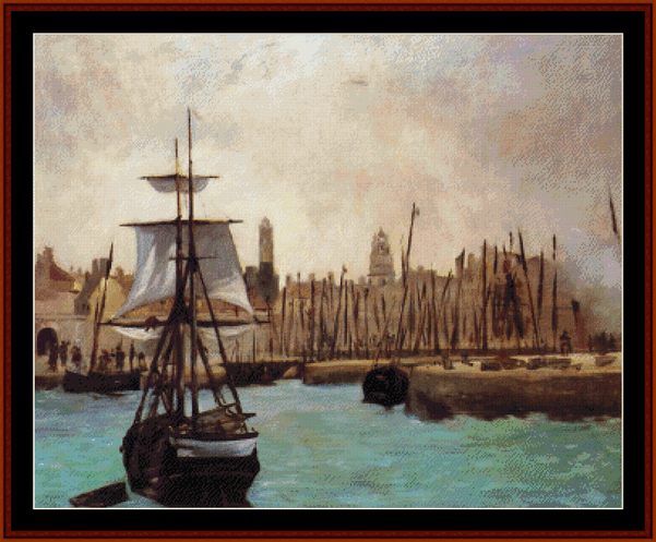 Port of Bordeaux, 1871 - Edouard Manet cross stitch pattern