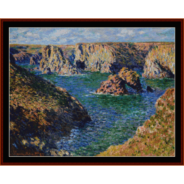 Port Donnant Belle Ile - Monet cross stitch pattern