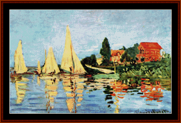Regatta at Argenteuil II cross stitch pattern
