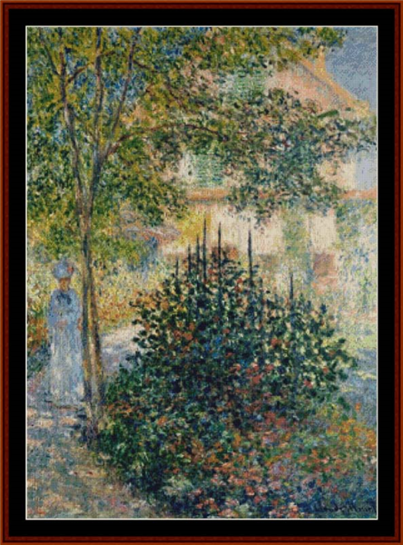 Garden in Argenteuil - Monet cross stitch pattern