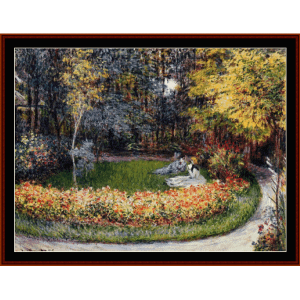 In the Garden - Claude Monet pdf cross stitch pattern