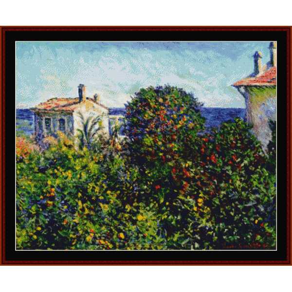 House of the Gardener - Claude Monet pdf cross stitch pattern