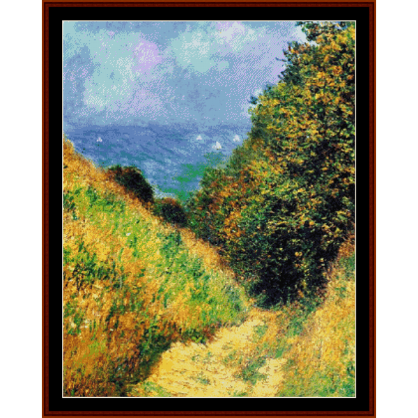 Path at Pourville II - Monet pdf cross stitch pattern