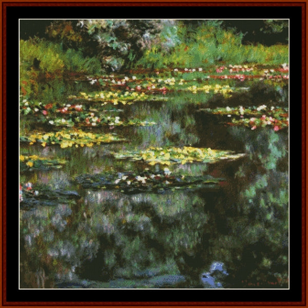 Waterlilies, 1904 - Claude Monet pdf cross stitch pattern