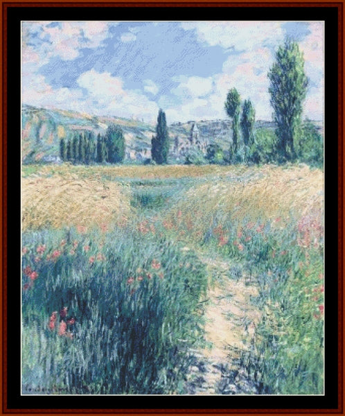 Path on the Ile Saint Martin - Claude Monet pdf cross stitch pattern