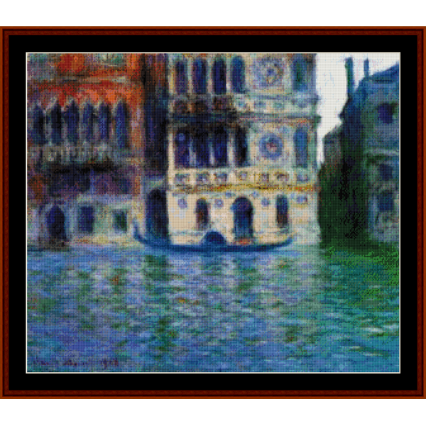 Palazzo Dario - Claude Monet pdf cross stitch pattern