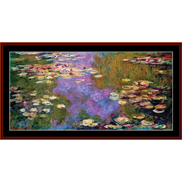 Waterlilies, 1919 - Claude Monet pdf cross stitch pattern