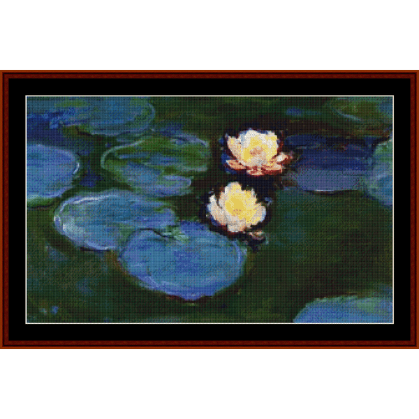 Waterlilies, 1897 - Claude Monet pdf cross stitch pattern