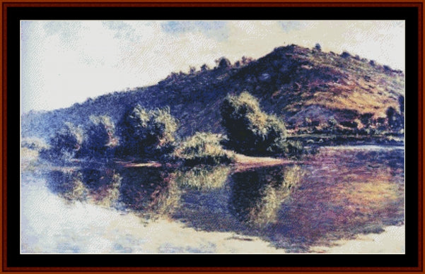 Seine at Port Villez - Claude Monet pdf cross stitch pattern