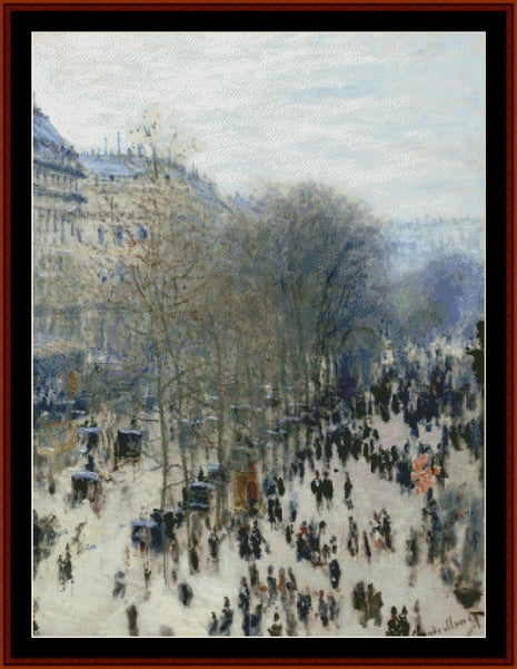 Blvd. des Capucines, 1873 - Claude Monet pdf cross stitch pattern