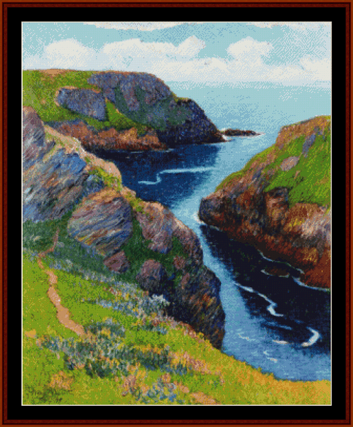 Belle Ile - Henry Moret pdf cross stitch pattern