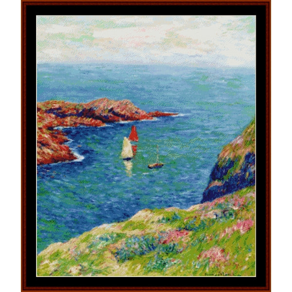 Ile d’Quessant by Henry Moret pdf counted cross stitch pattern
