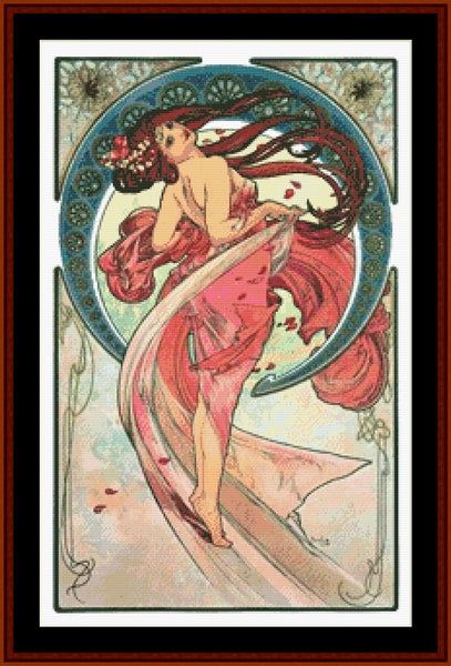 The Arts - Dance - Alphonse Mucha pdf cross stitch pattern