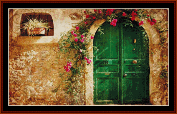 Tuscan Cottage - Nature pdf cross stitch pattern