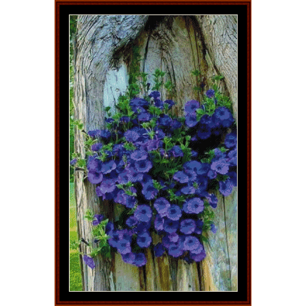 Morning Glories - Nature pdf cross stitch pattern