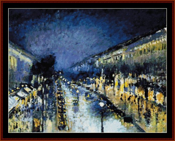Montmarte - Camille Pissarro cross stitch pattern