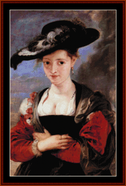 Straw Hat - Peter Paul Rubens cross stitch pattern