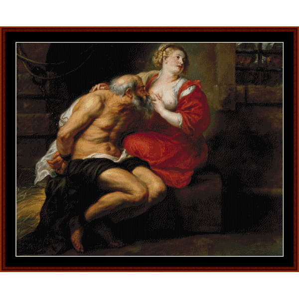 Simon and Pero - Peter Paul Rubens cross stitch pattern